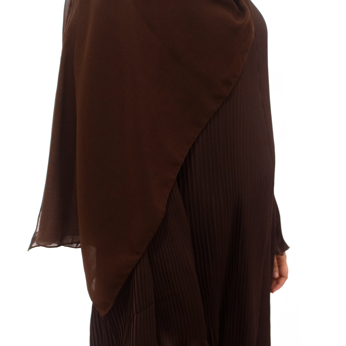 Hafsah Brown Pleated Abayah