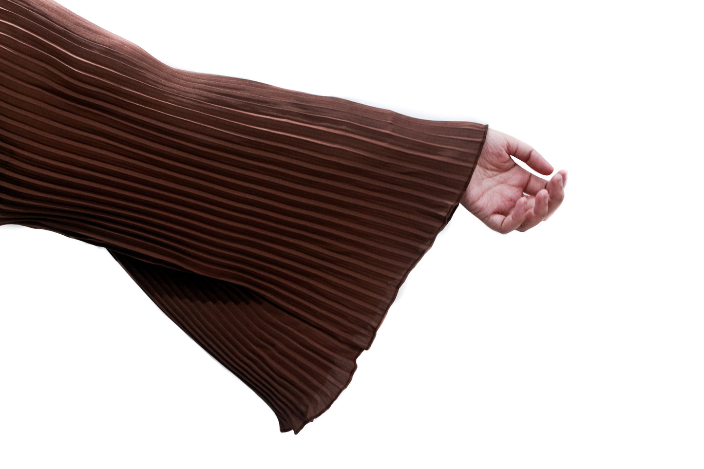 Hafsah Mocha  Pleated Abayah