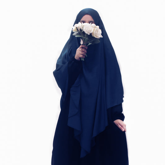 Zaynab Navy Blue Khimaar