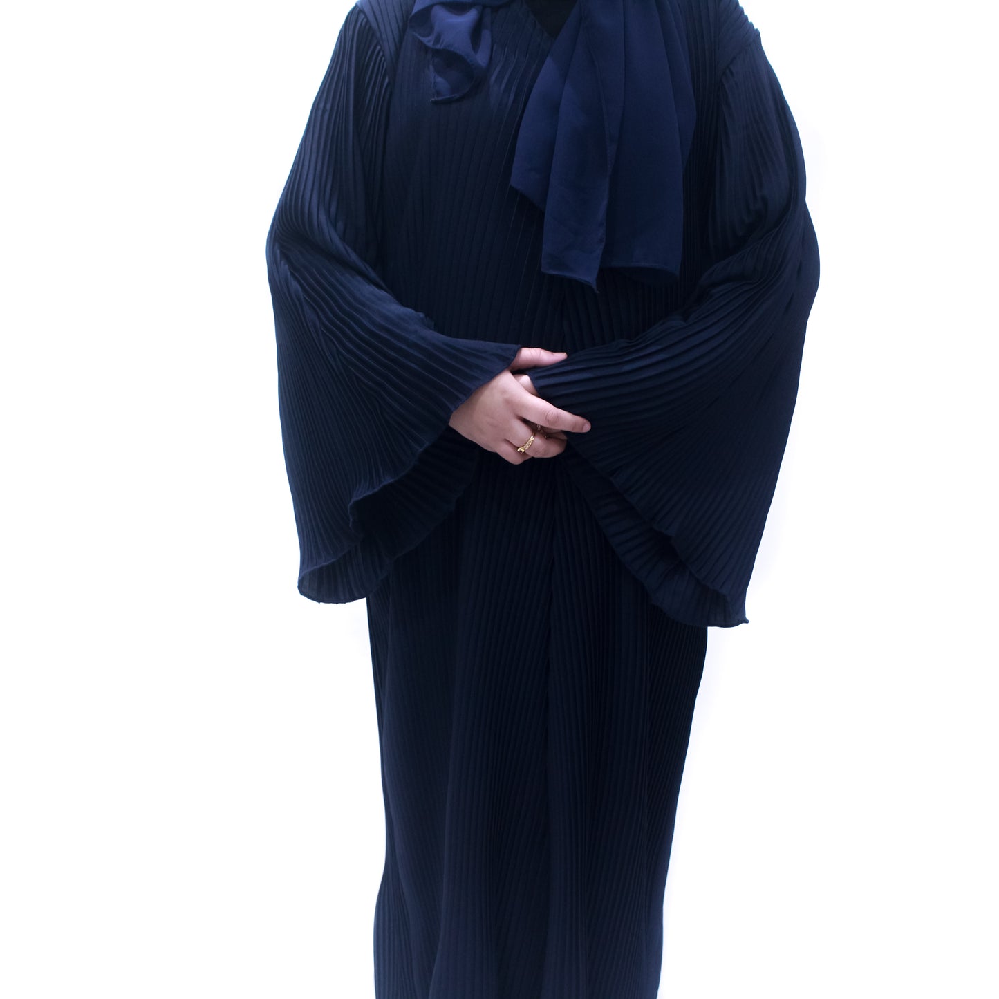 Hafsah Navy Pleated Abayah