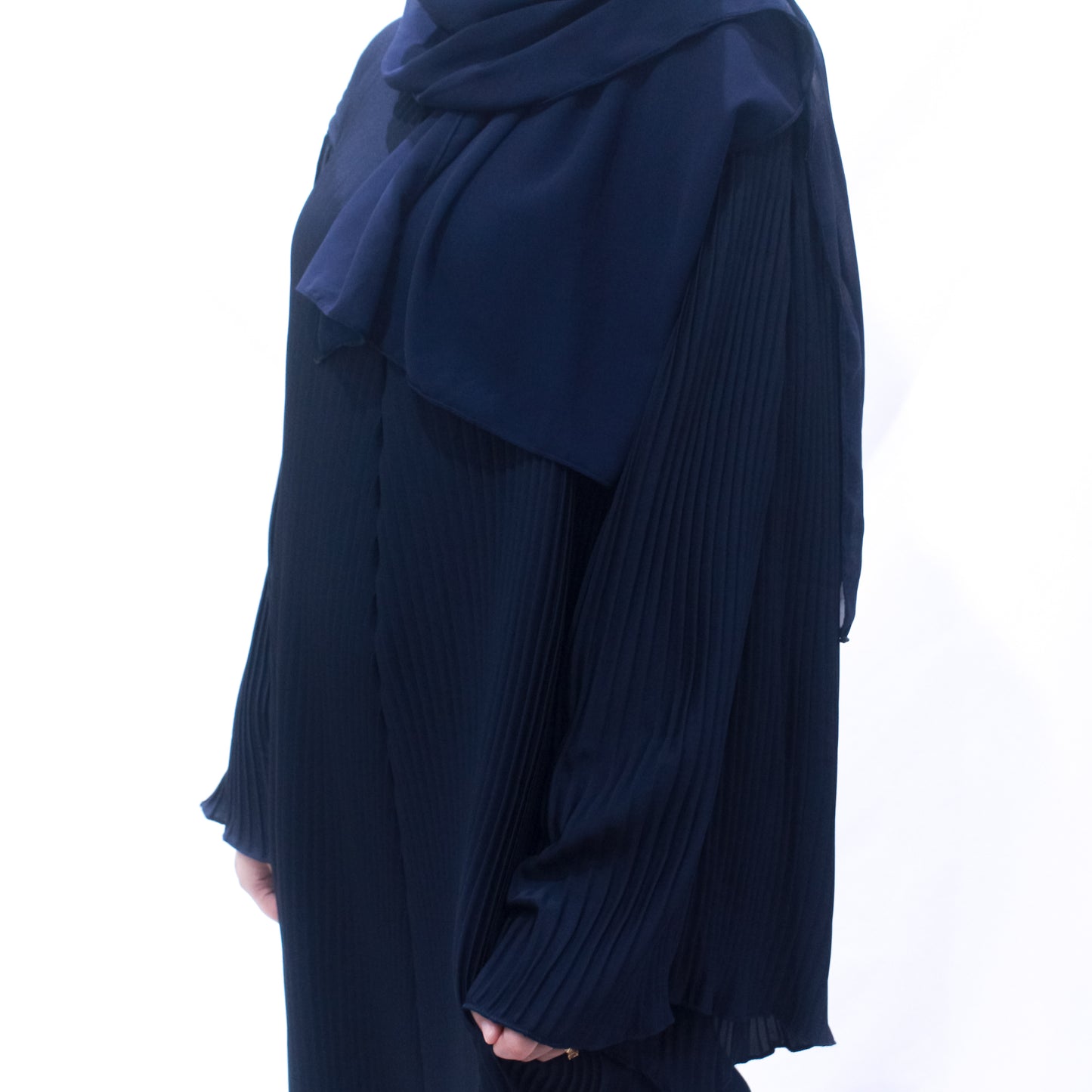 Hafsah Navy Pleated Abayah