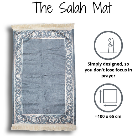 Prayer Mat & 2 Cushion Covers - Stone Grey