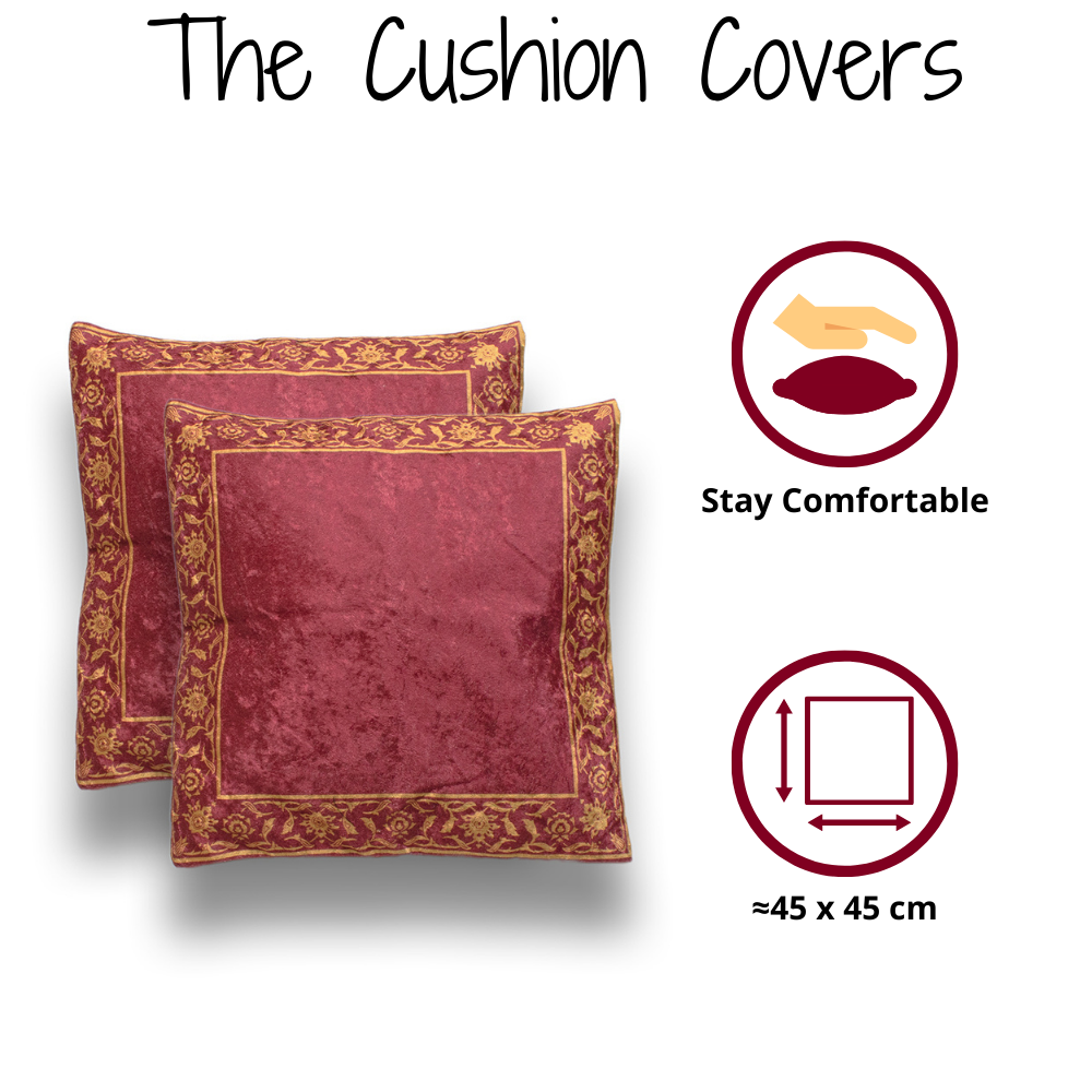 The Ibadah Corner Set - Burgundy Red