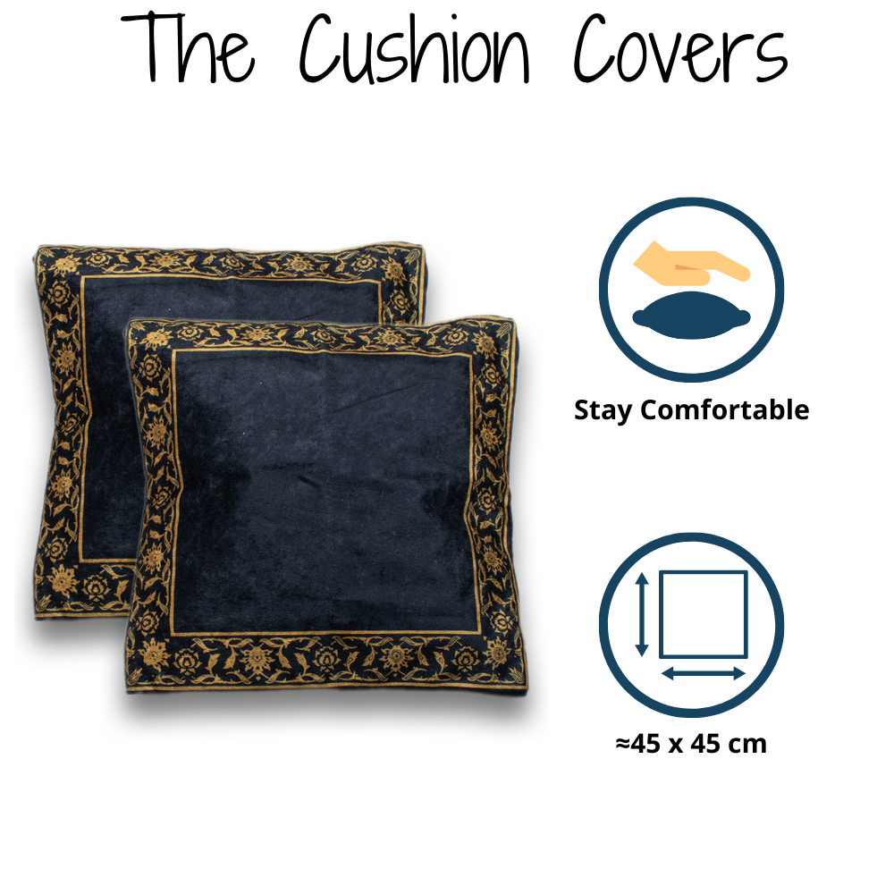 Prayer Mat & 2 Cushion Covers - beige