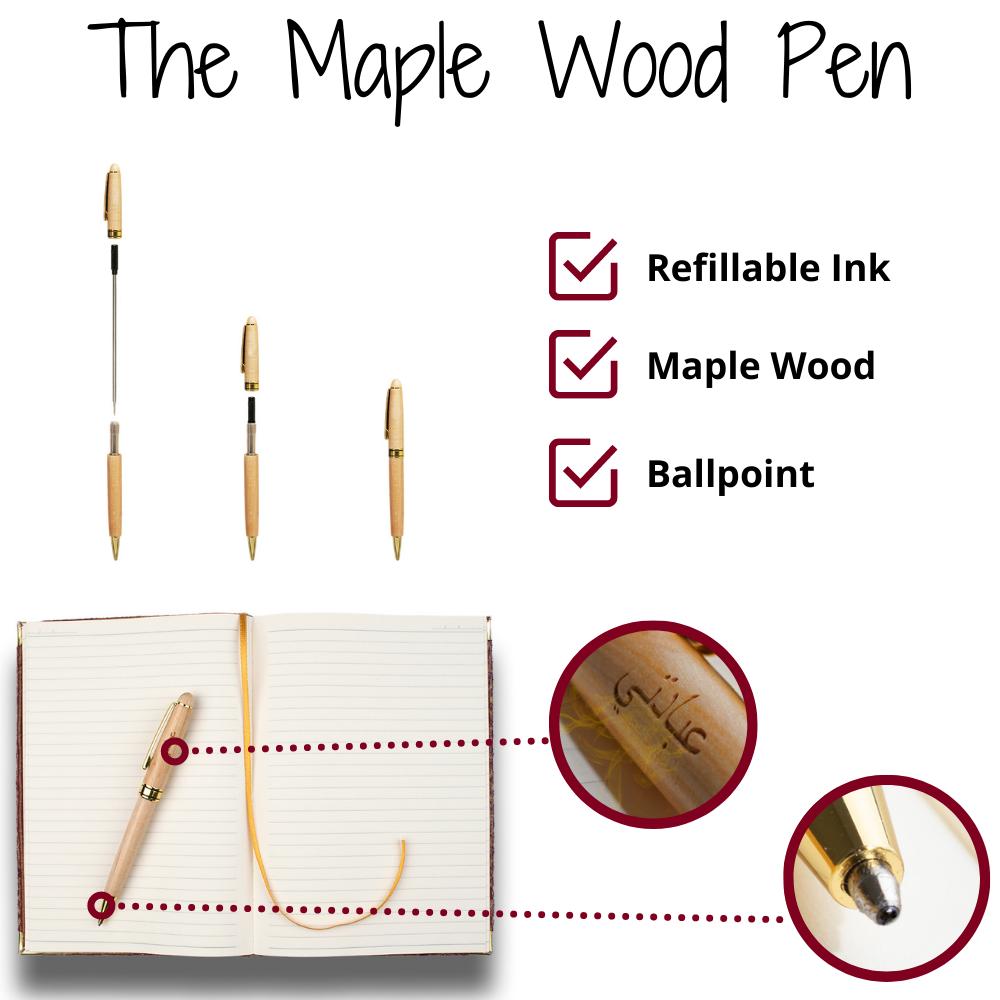 Journal & Pen - Burgundy Red