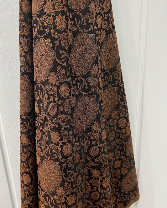 Two Toned Fashionable Ladies Silk  Brown Shawl